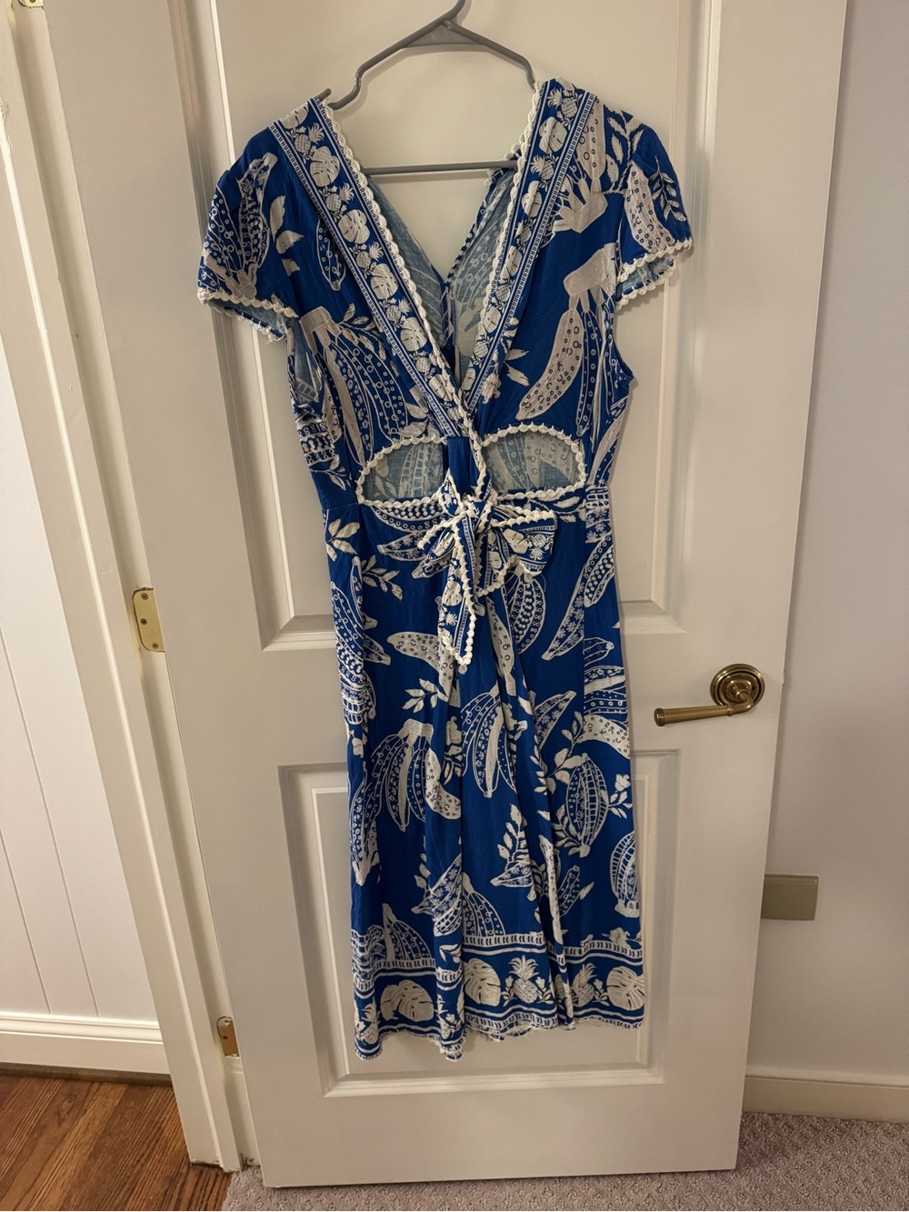 Farm Rio Lace Banana midi dress, L - Picture 2 of 4